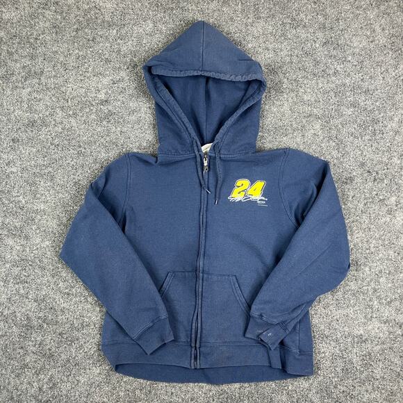 Chase Authentics Hoodie Womens Size L Blue Jeff Gordon #24 NASCAR Zip Up Jacket - Picture 2 of 10